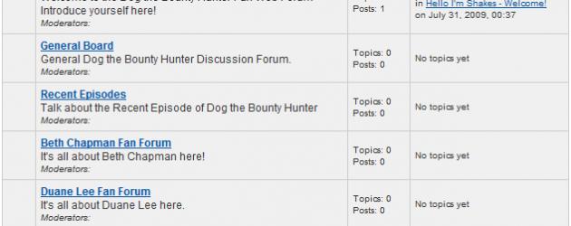 Join us! New Dog the Bounty Hunter Message Board & Forum